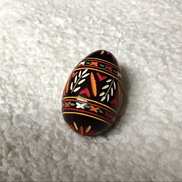 VINTAGE HAND-PAINTED & CARVED EGG ✨ - Picture 8 of 8